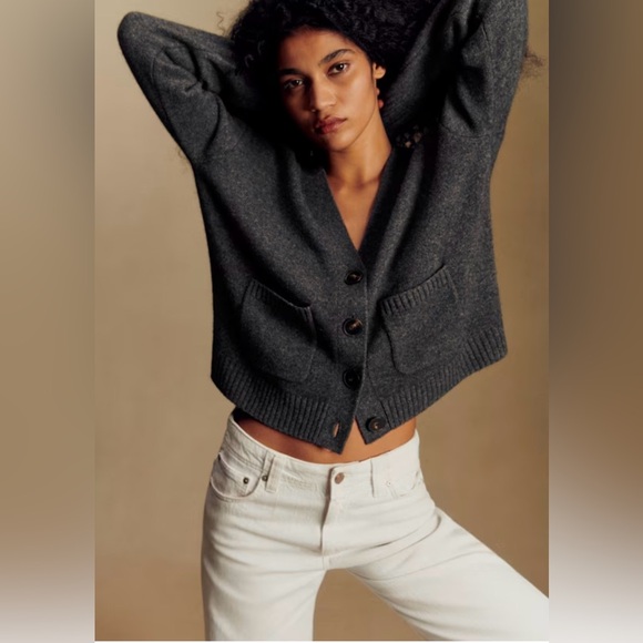 Sezane Sweaters - SEZANE JADY CARDIGAN charcoal Grey size S